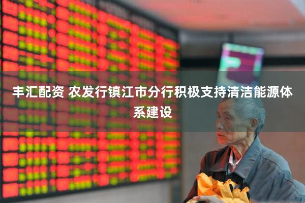 丰汇配资 农发行镇江市分行积极支持清洁能源体系建设